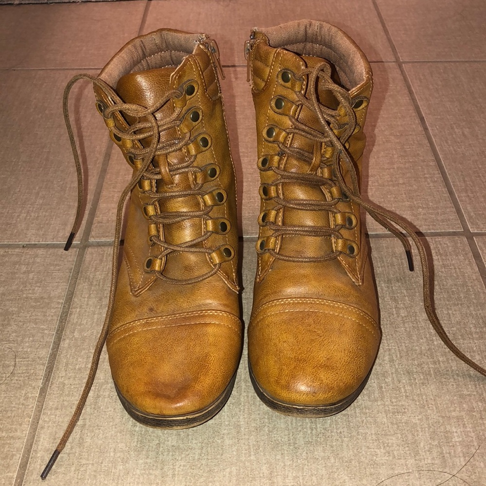 Charlotte Russe Brown Combat Boots